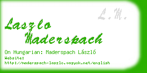 laszlo maderspach business card
